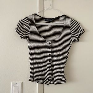 Brandy Melville Striped Button Up Shirt